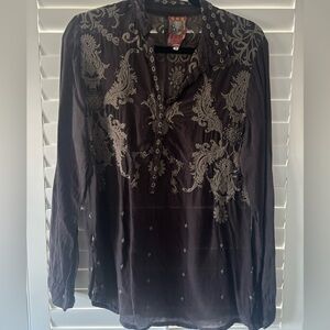 Johnny Was embroidered button up